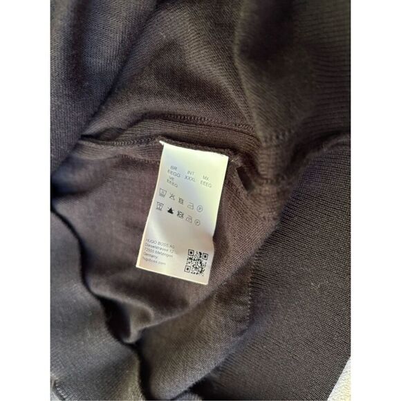 Boss Men’s Solid Black Knit Turtleneck Long Sleeve Pullover Sweater Size 3XL - Picture 7 of 8